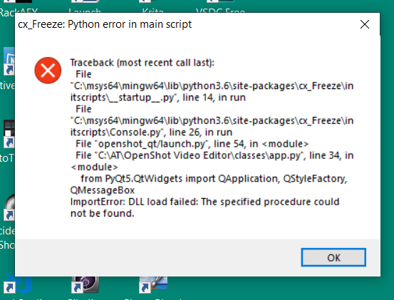 cx_Freeze error