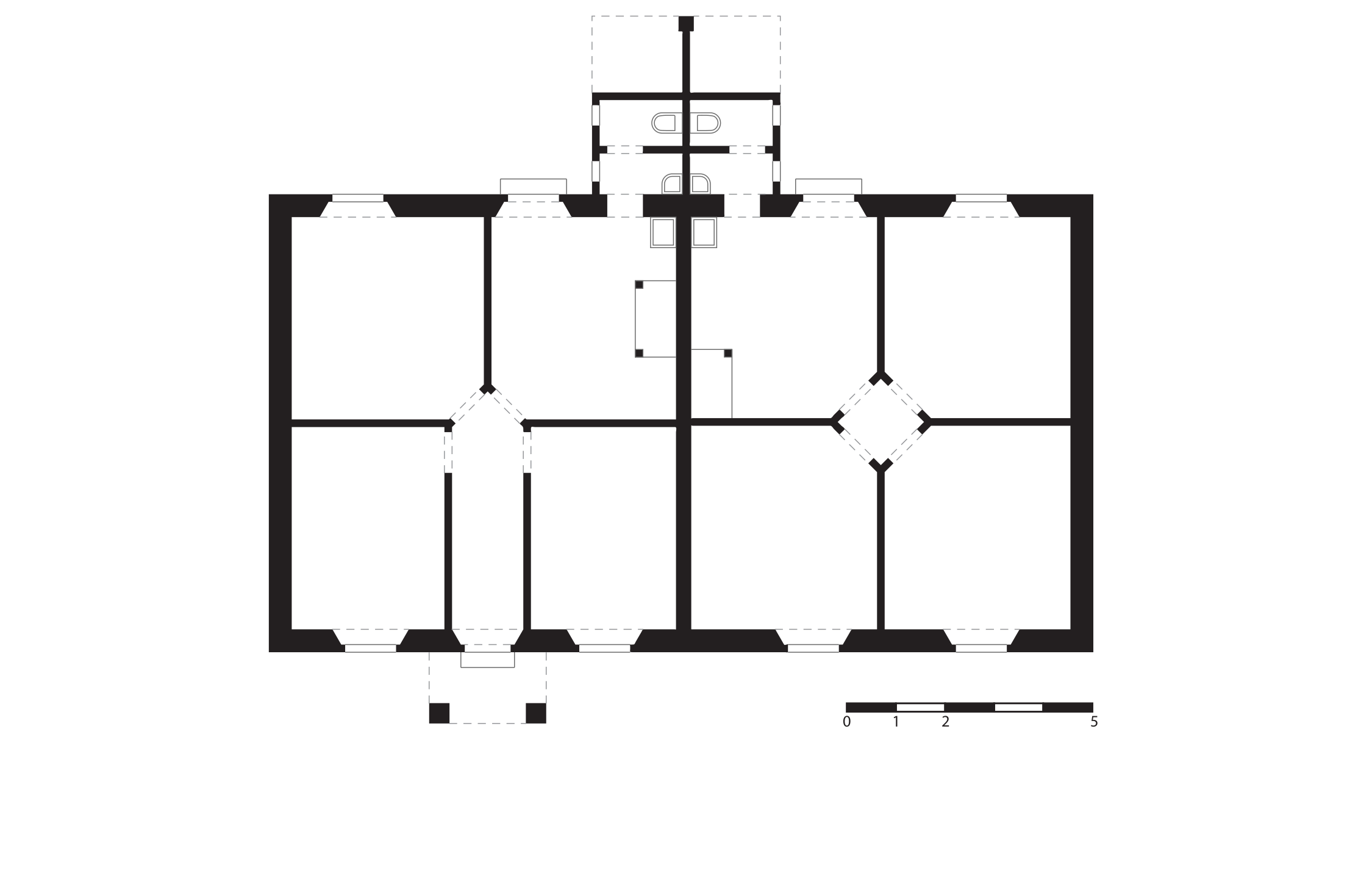 Two four-cell housing types in Entroncamento, 1925--1928. @paixao:2016bairros