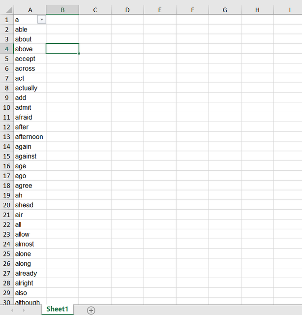 excel screenshot