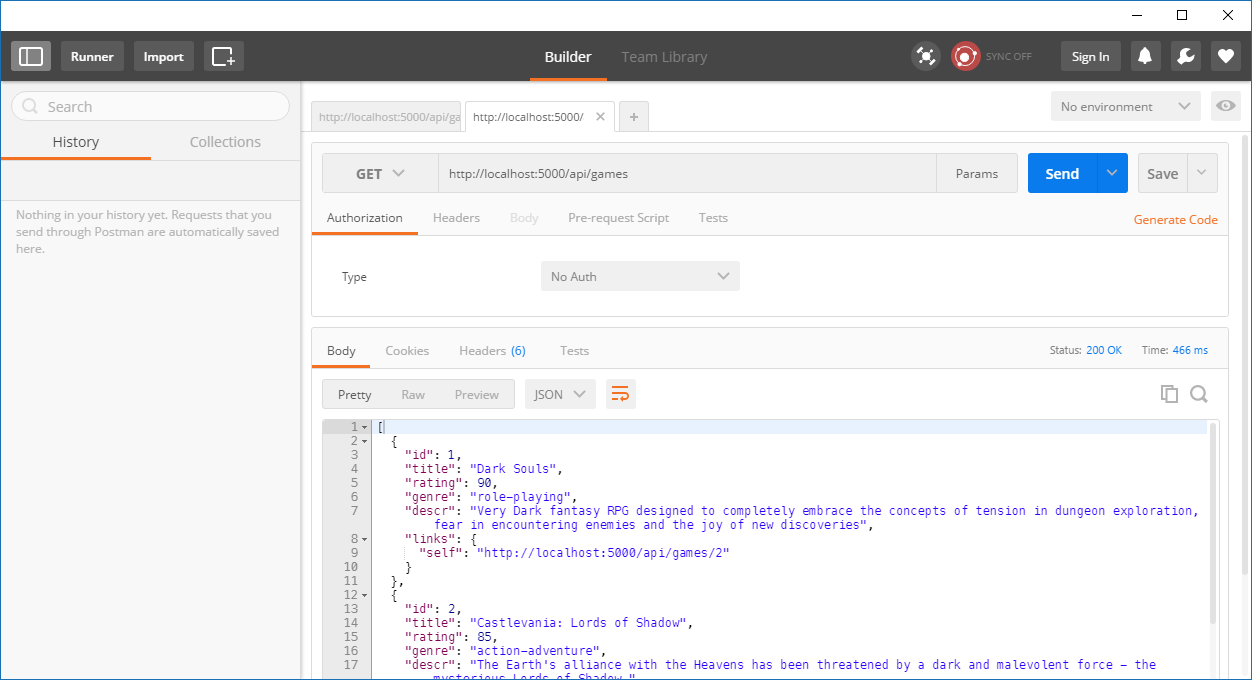 Testing GET method with Postman for multiple elements