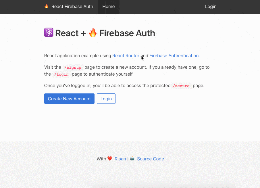 GitHub - risan/react-firebase-auth-example: 🔥 React application example ...