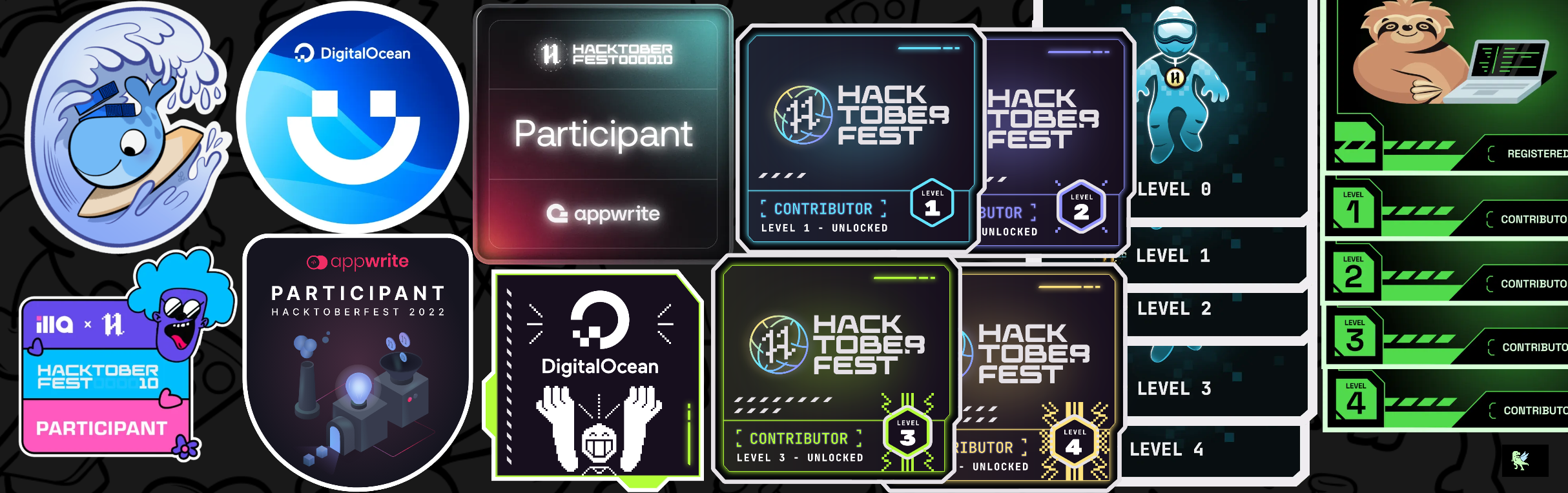 An image of @zehan12's Holopin badges, which is a link to view their full Holopin profile