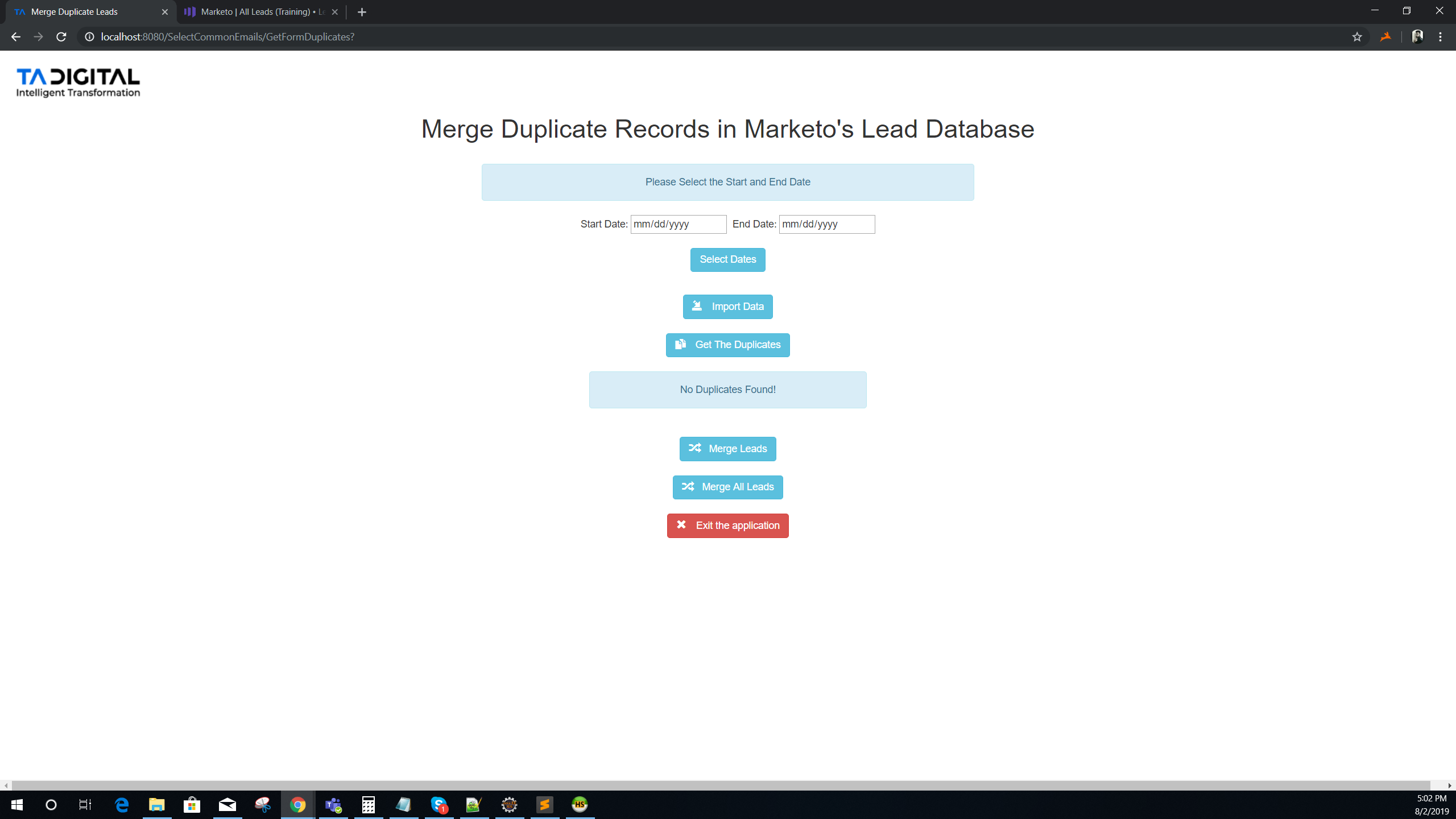 Checking for Duplicate After merge all