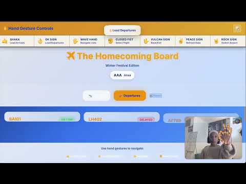 Gesture-Controlled Flight Tracker Demo