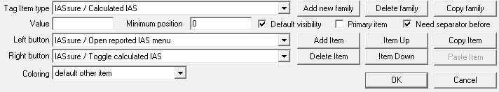 Calculated IAS setup