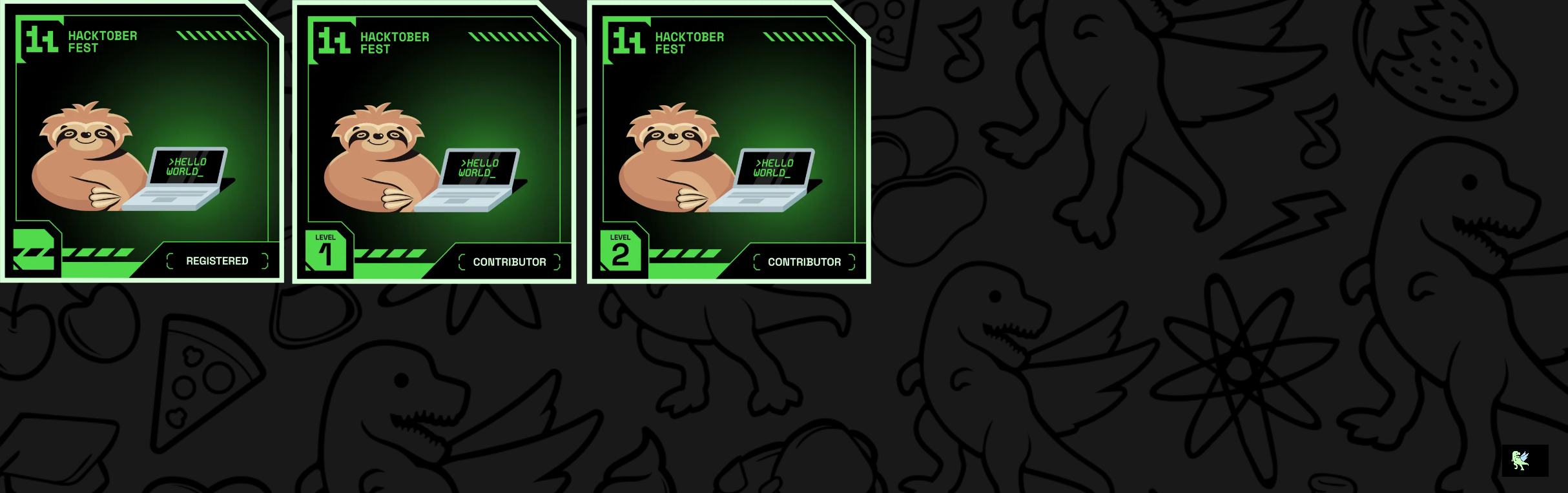 An image of @panelinio's Holopin badges, which is a link to view their full Holopin profile