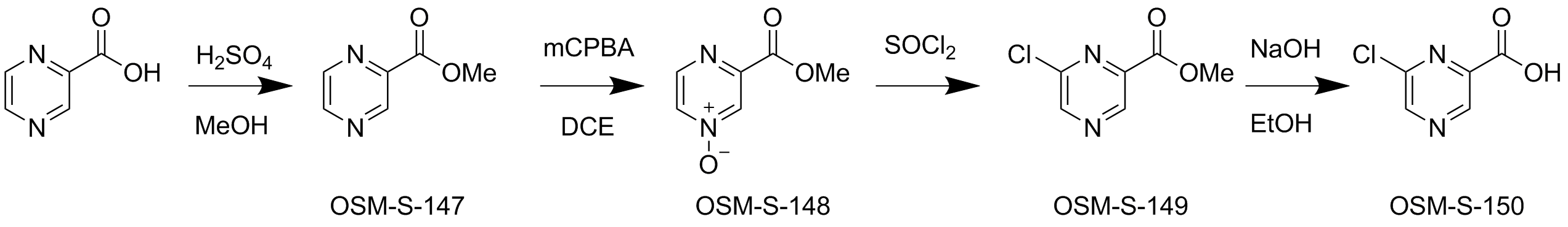 synthesis of 6-chloropyrazine-2-carboxylic acid