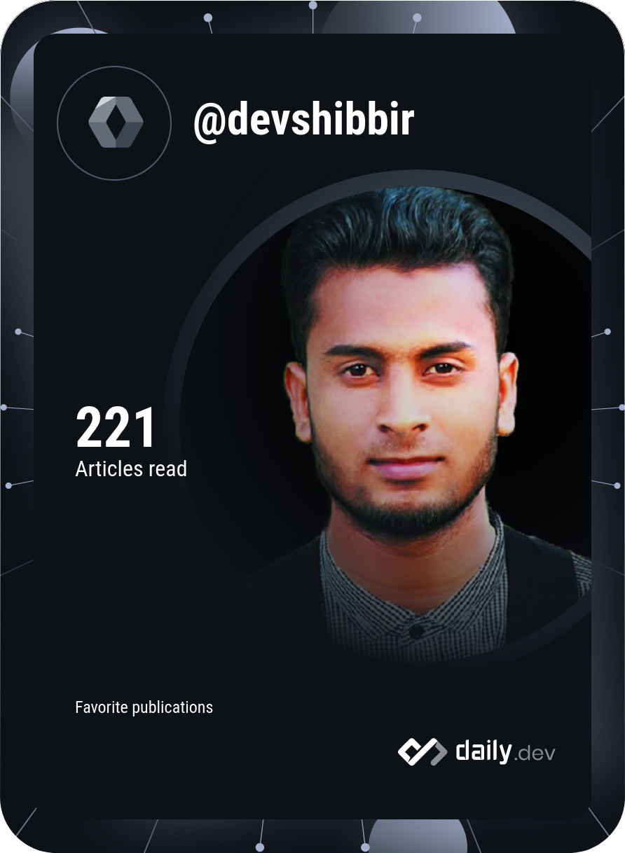 Shibbir Ahmad's Dev Card