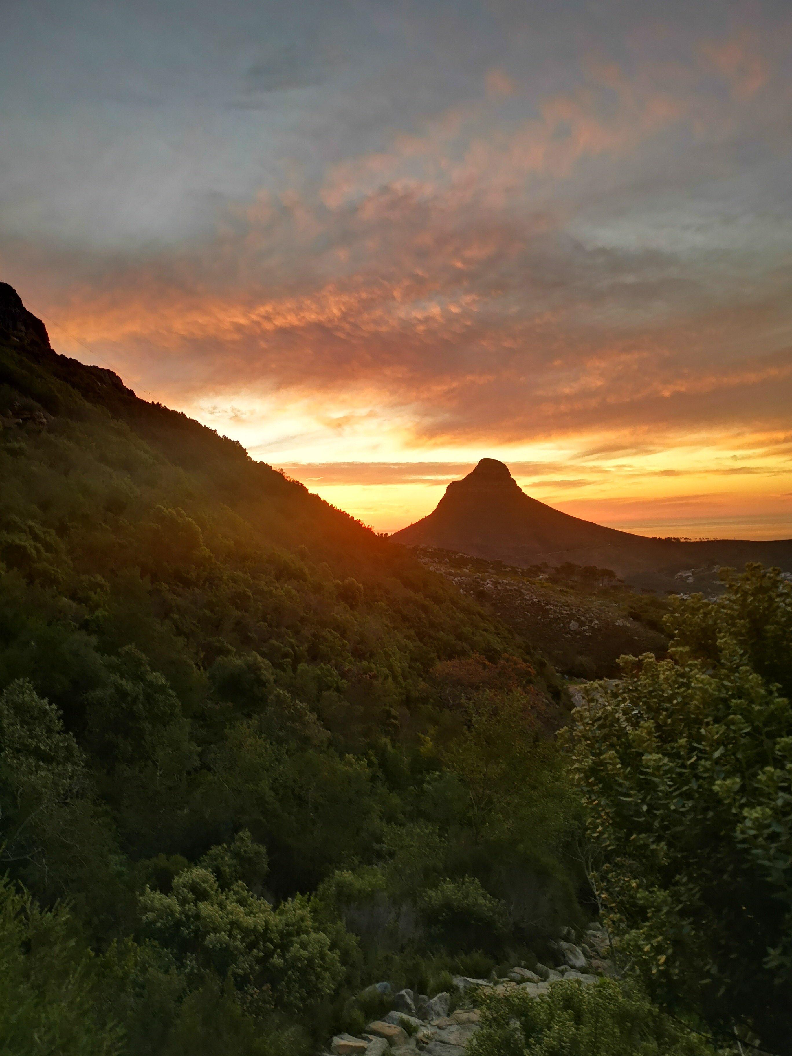 Sunset over mountains