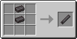 The crafting recipe for the Netherite Pipe