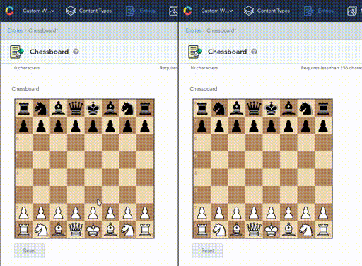 Chessboard extension in action