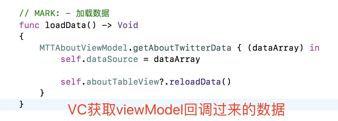 图1.3  VC获取viewModel回调过来的数据