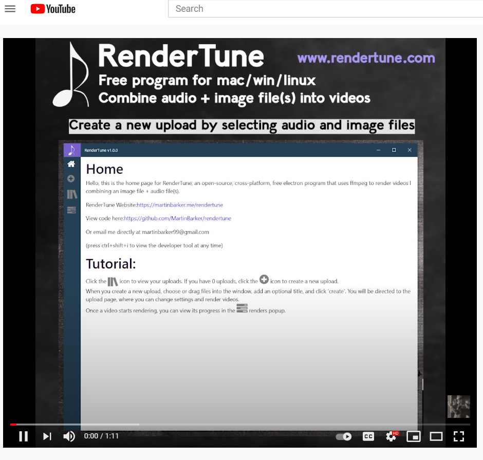 RenderTune Tutorial Video