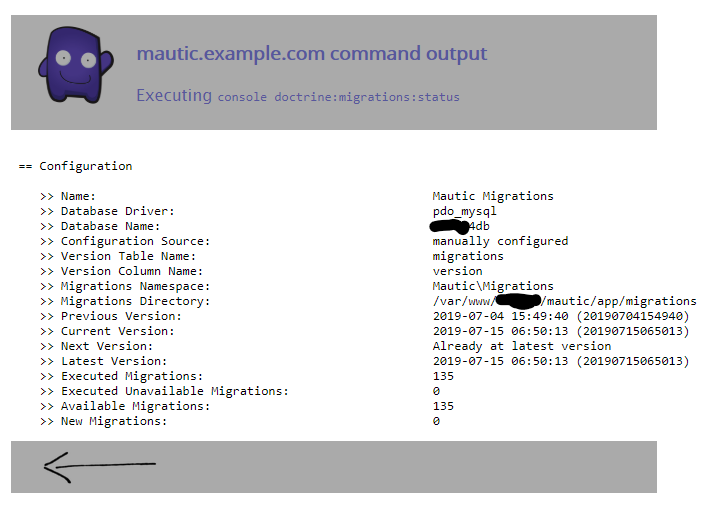 pretty format migrations status