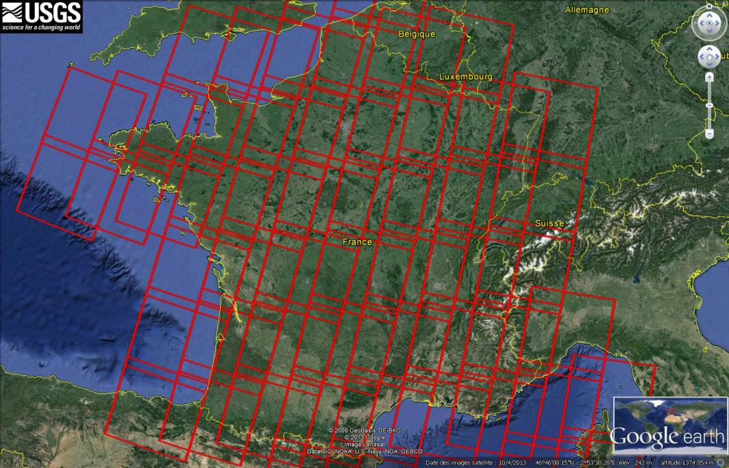 Couverture satellite de la France