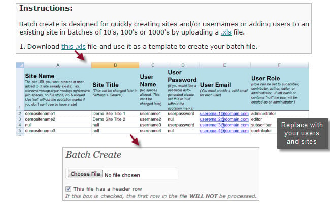 Using Batch Create