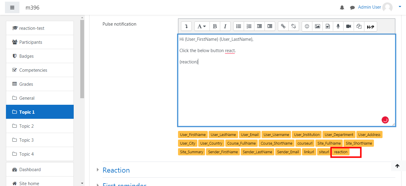 reaction-config-pulsepro