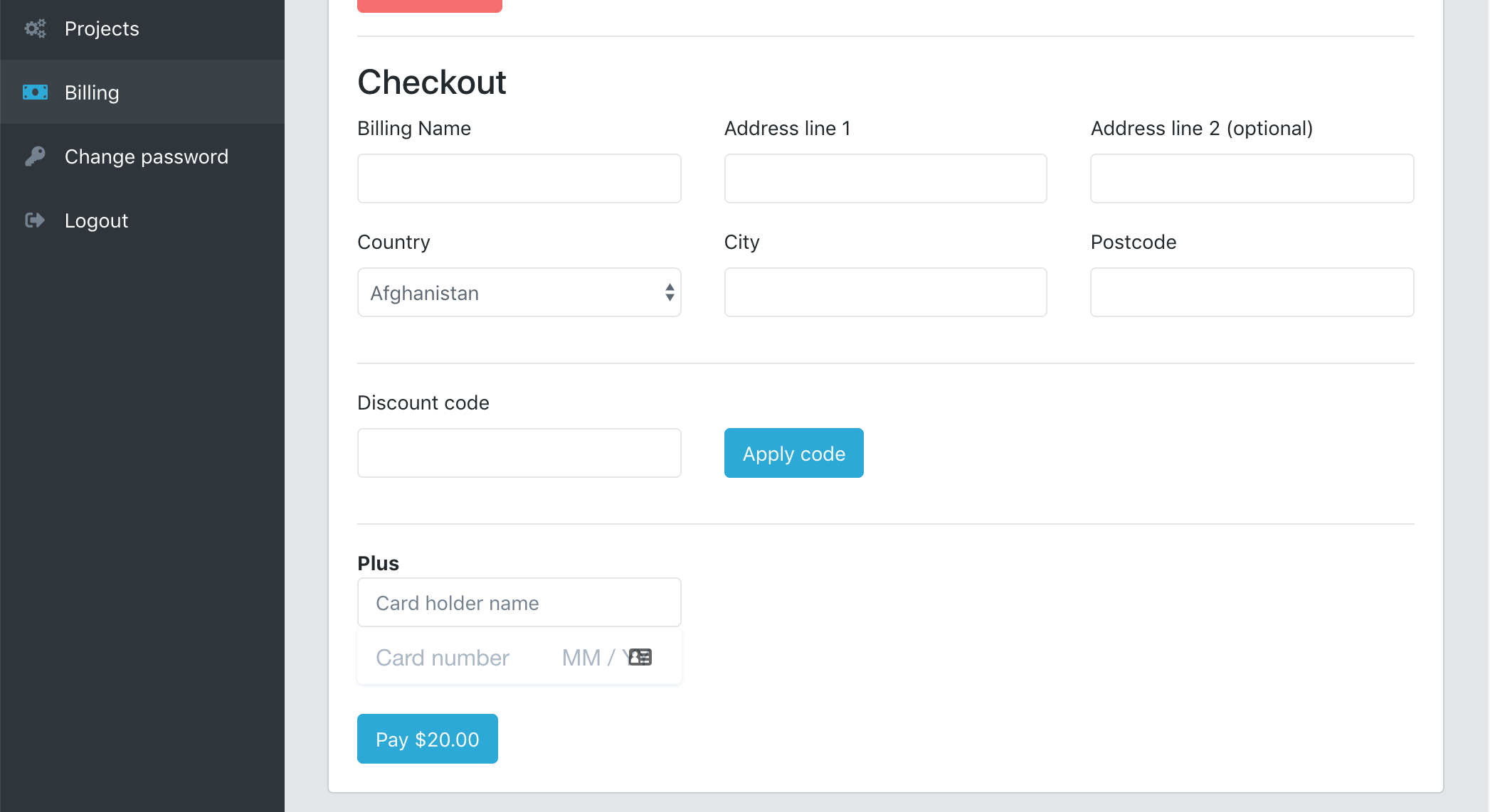 Laravel Envoyer Plans screenshot checkout