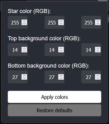 Settings preview