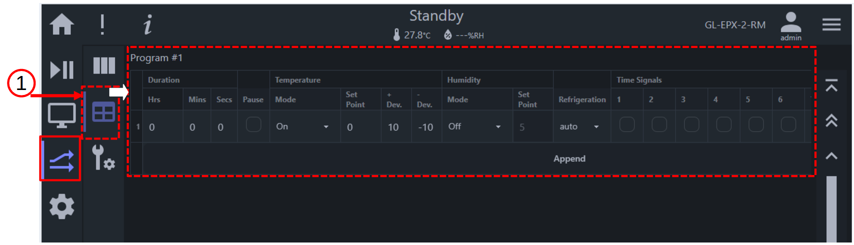 Creating program using table option