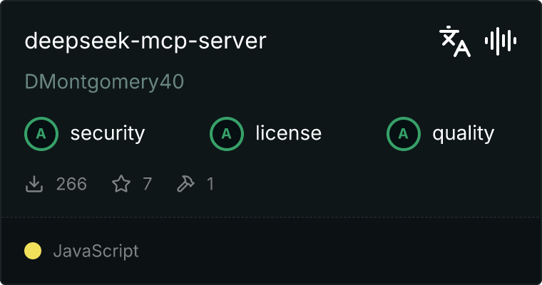 DeepSeek Server MCP server