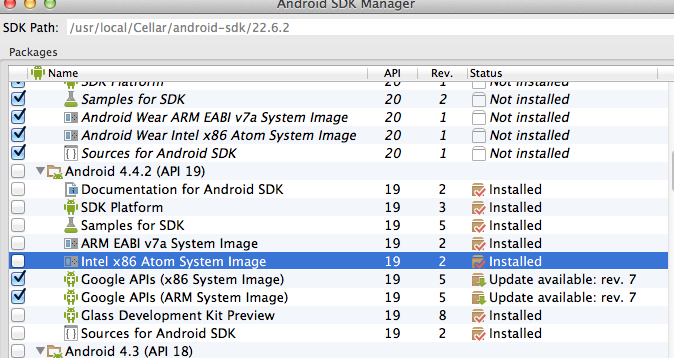 Example of android sdk