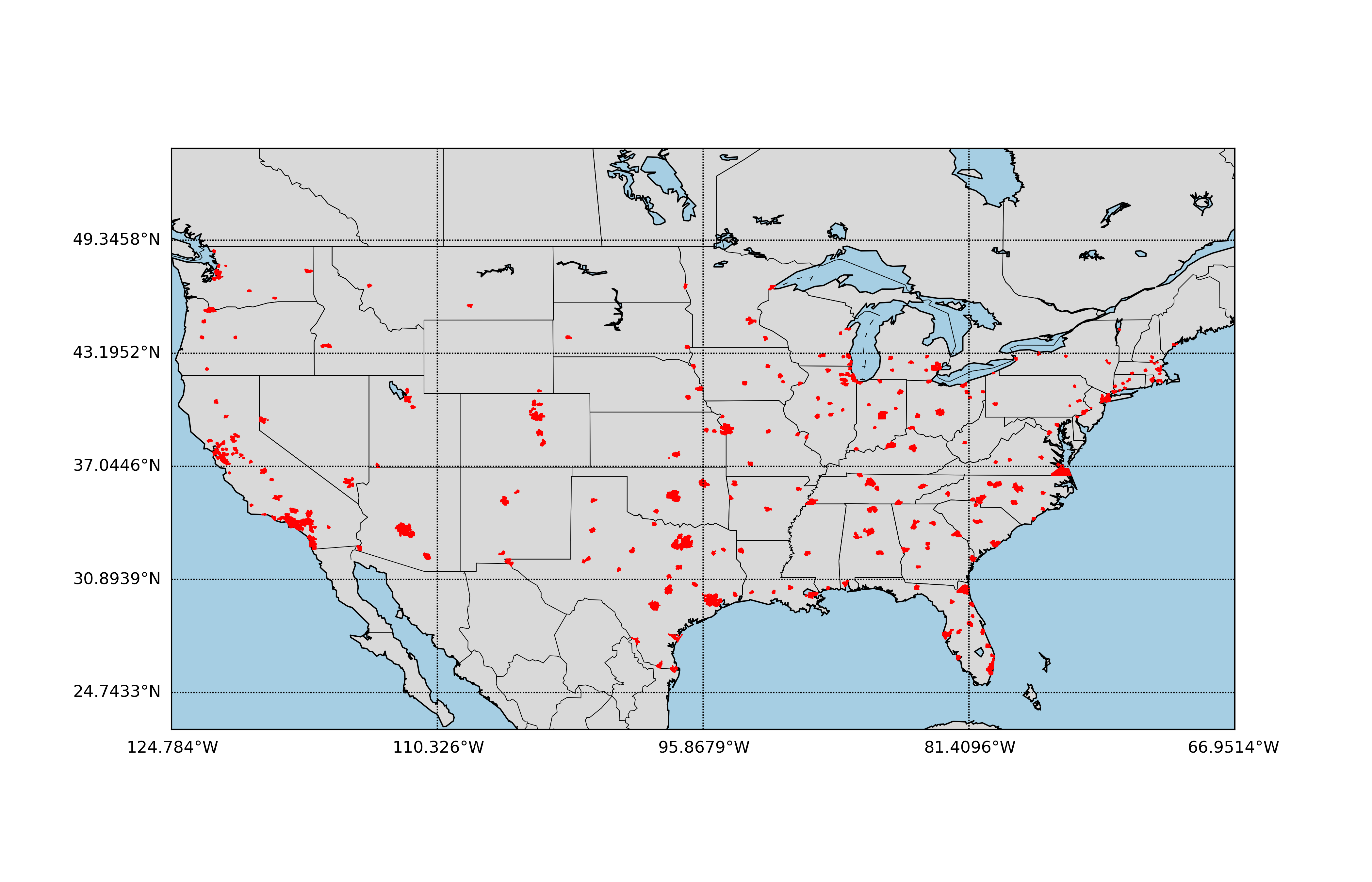 CONUS 498 Largest Cities