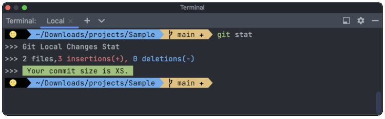 git stat sample