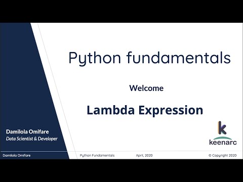 Python Lambda Expresssion