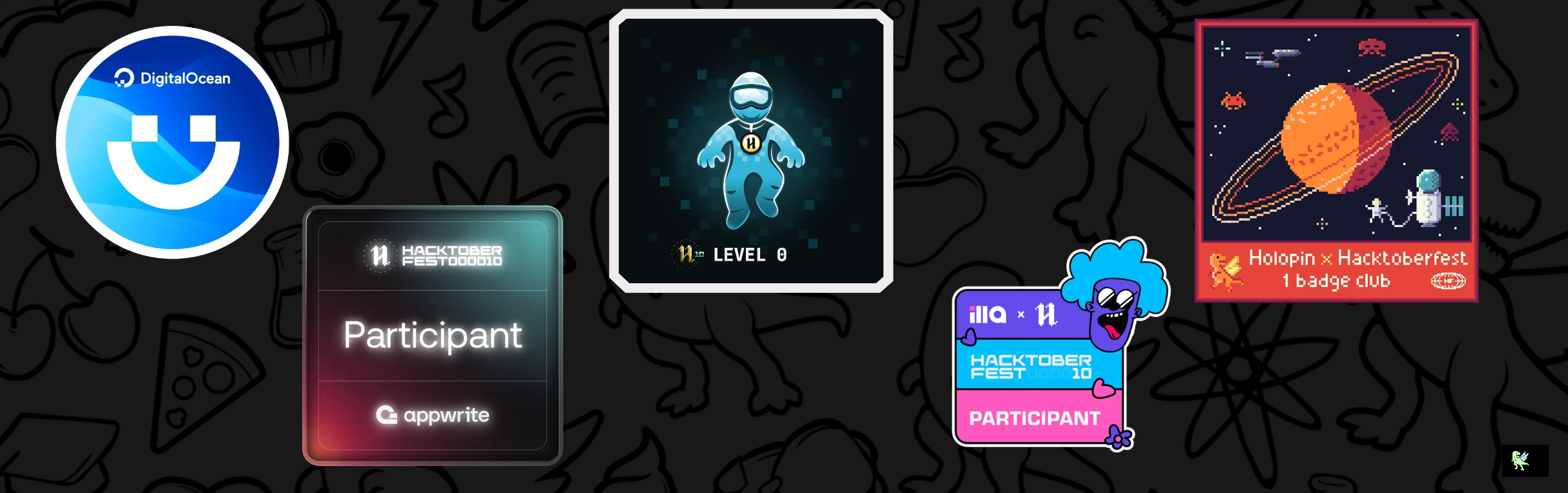 An image of @keshavraj_52's Holopin badges, which is a link to view their full Holopin profile