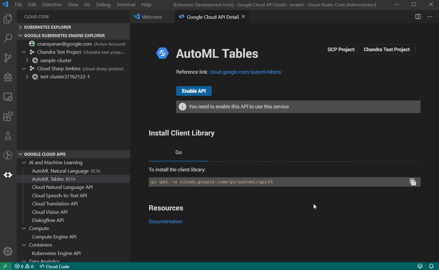 Client Library Explorer