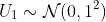 U_1 \sim \mathcal{N}(0,1^2)