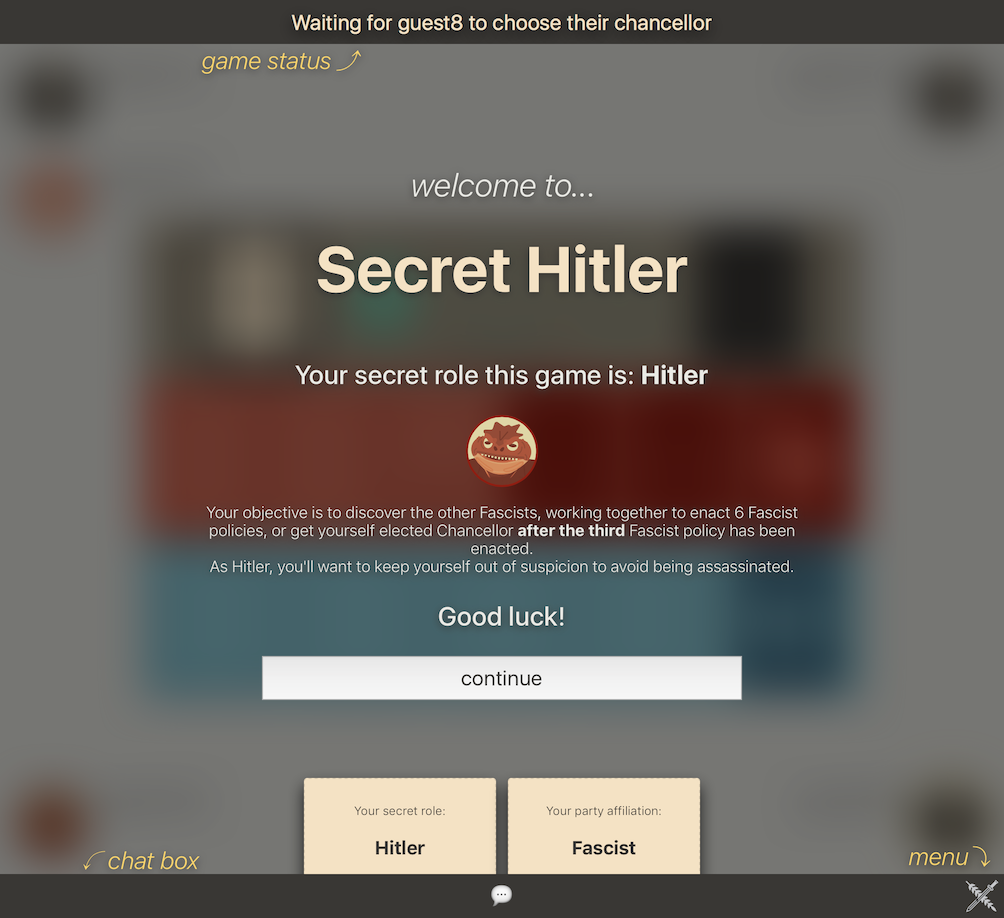 Secret Hitler Online start