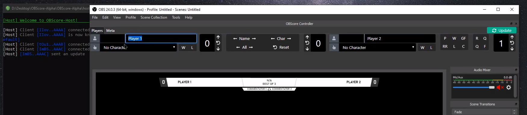 Screenshot of OBScore