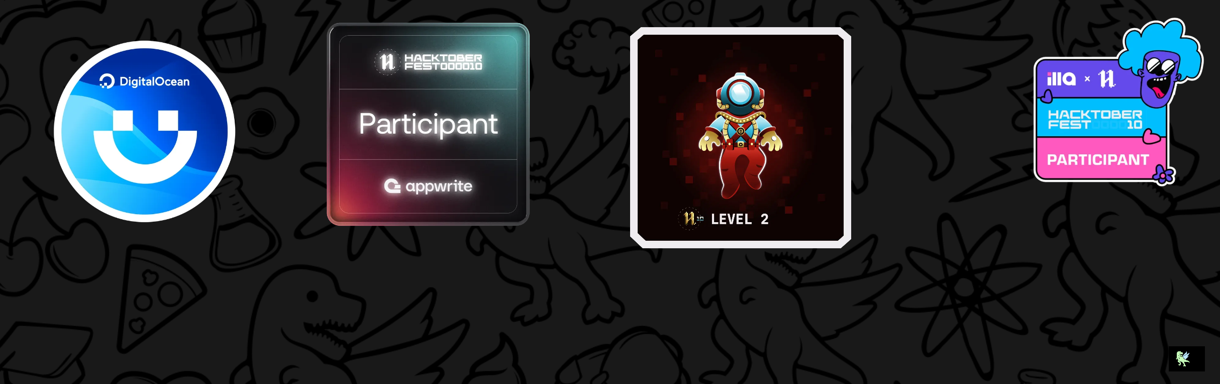 An image of @williamstophef's Holopin badges, which is a link to view their full Holopin profile