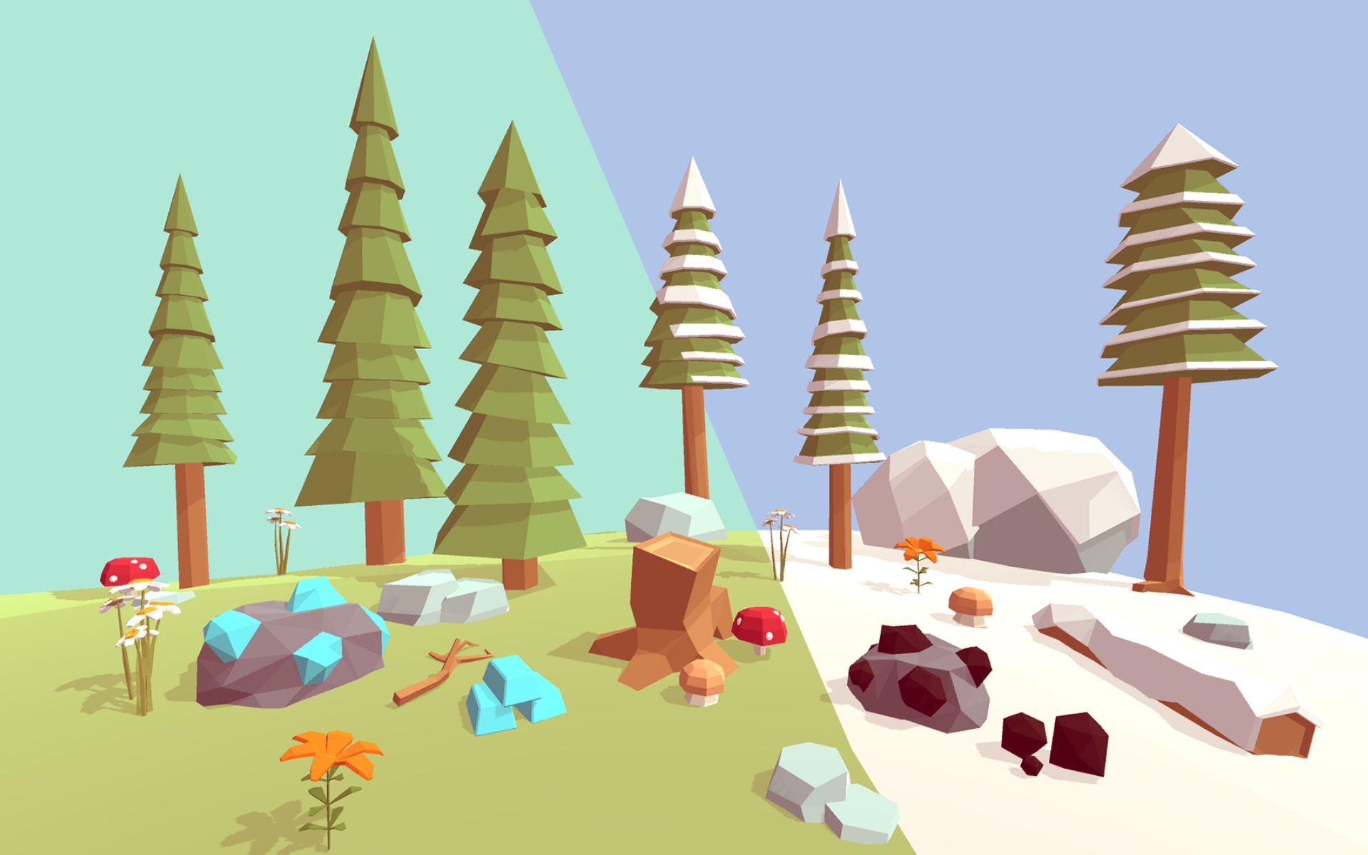 https://sunbox.games/asset/low-poly-nature-pack/