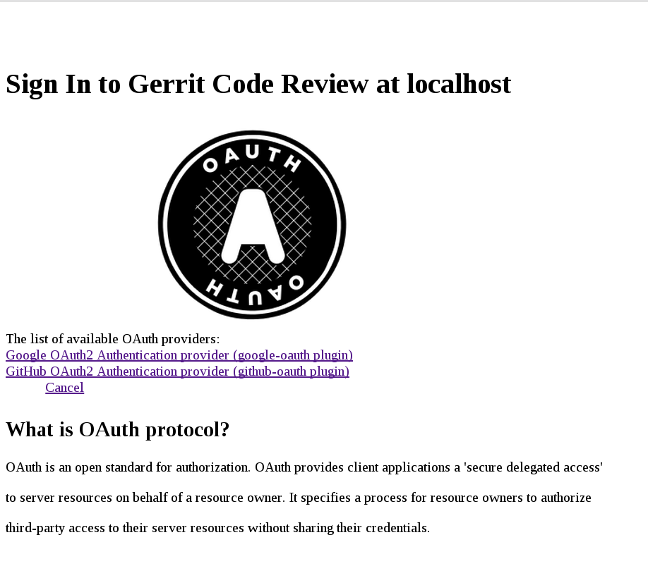 Gerrit@OAuth2