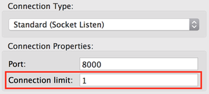 remote java listen conn limit