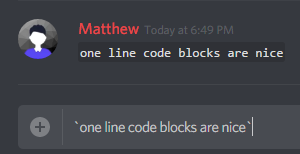 one line code blocks