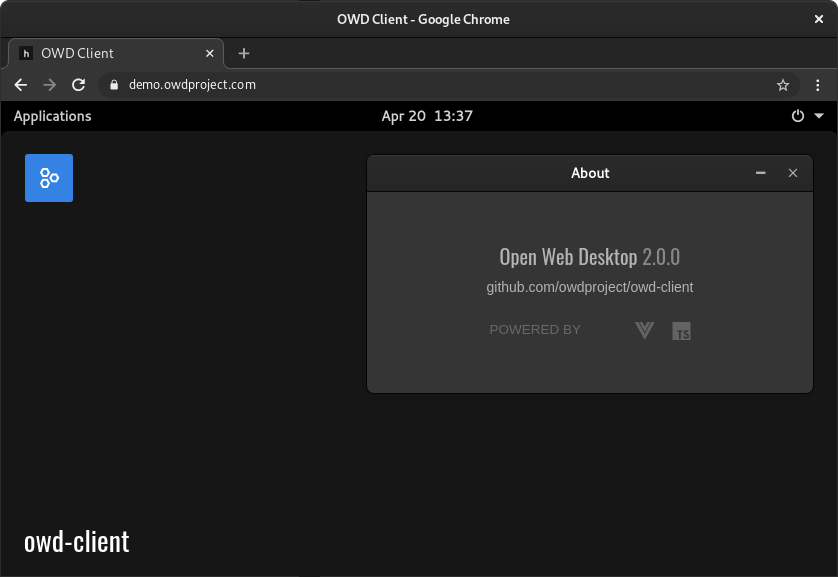Open Web Desktop 2.0.0-beta with Vue 3 and TypeScript