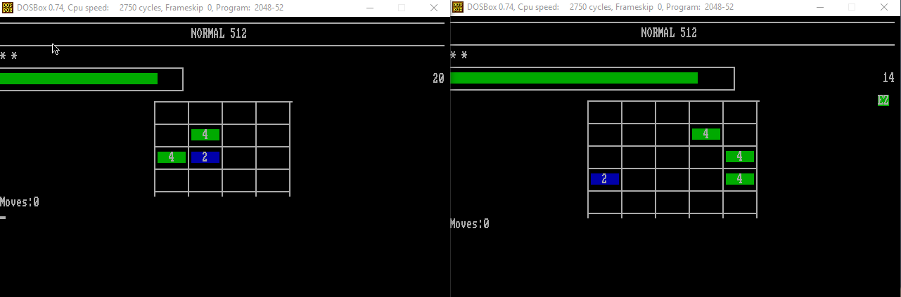 gameplay without (left) and with (right) Easy mod