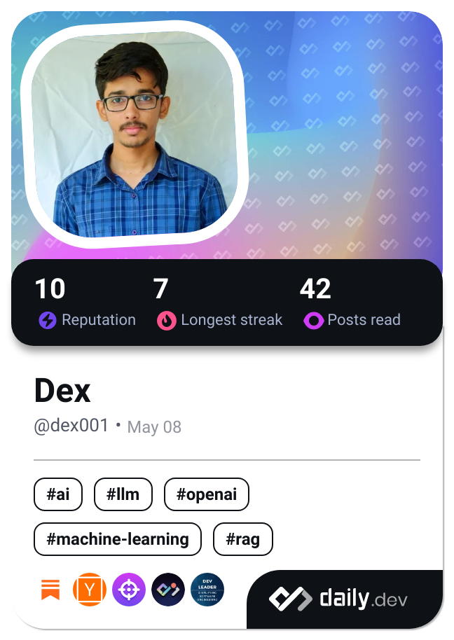 Dex's Dev Card