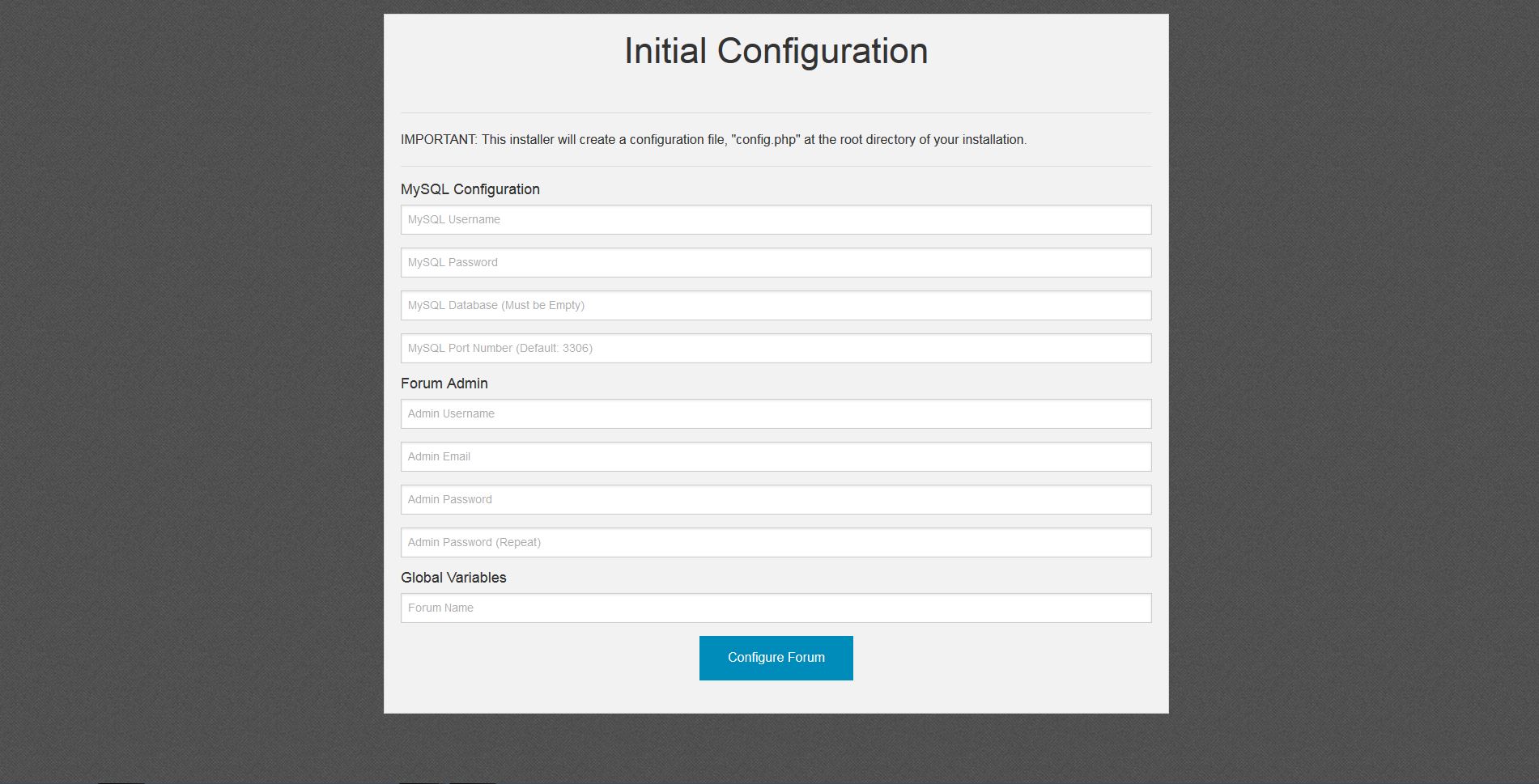 Configuration