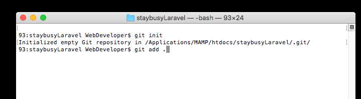 do: git add .