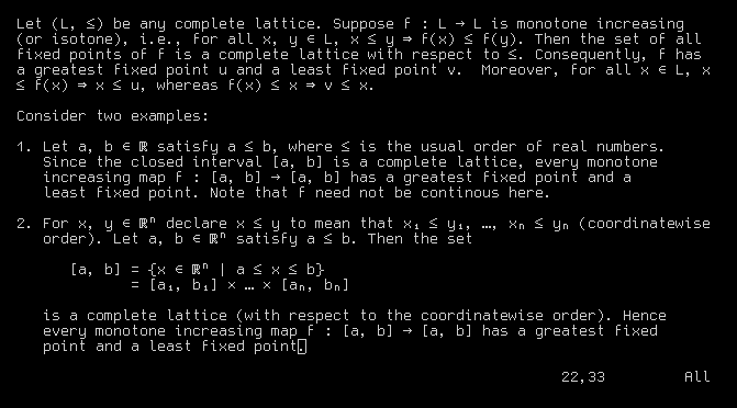 Tarski's Fixed Point Theorem