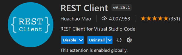 REST CLIENT screenship