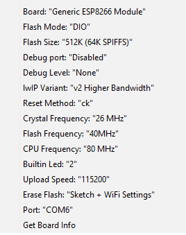 board config