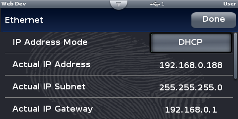Accessing IP Address Mode