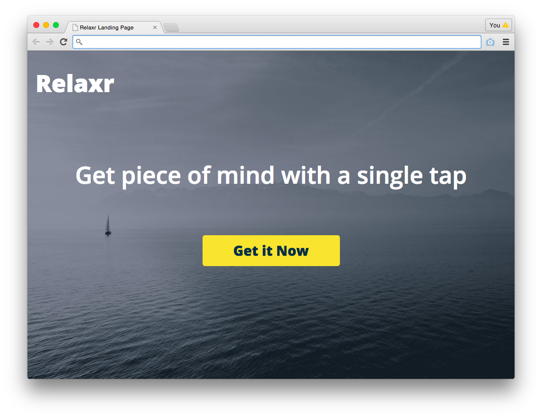 Relaxr Landing Page