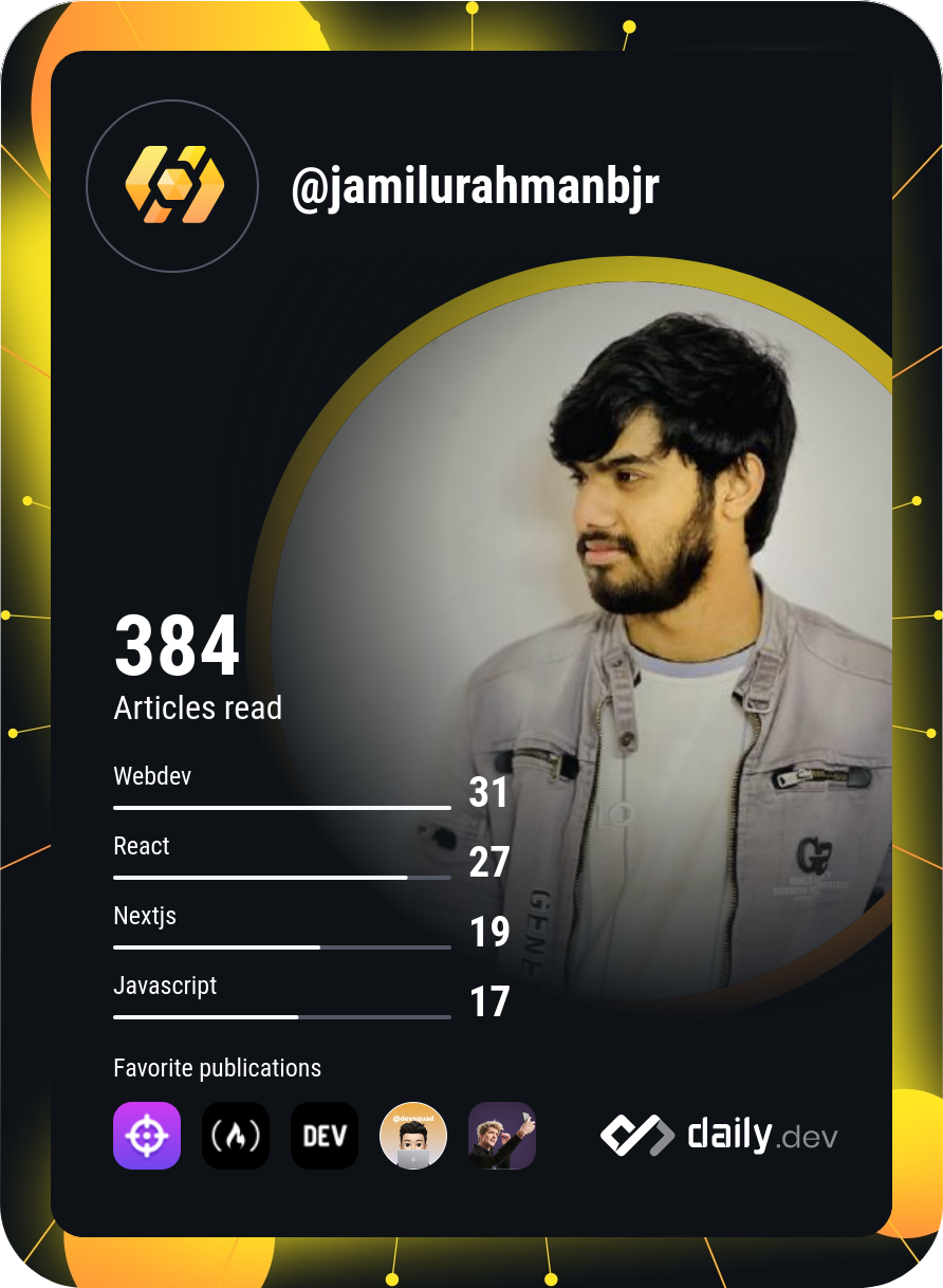 Jamilur Rahman's Dev Card